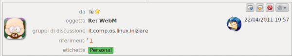 Mozilla Thunderbird 3 prima dell'installazione di Compact Header