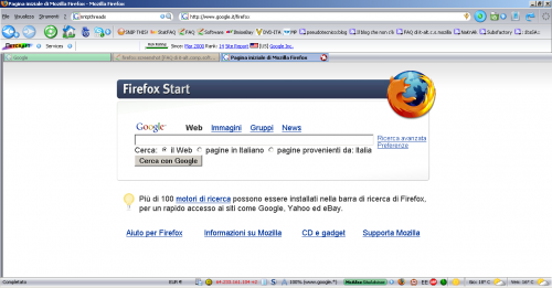 Mozilla Firefox 2 su Windows XP - Estremamente personalizzato.